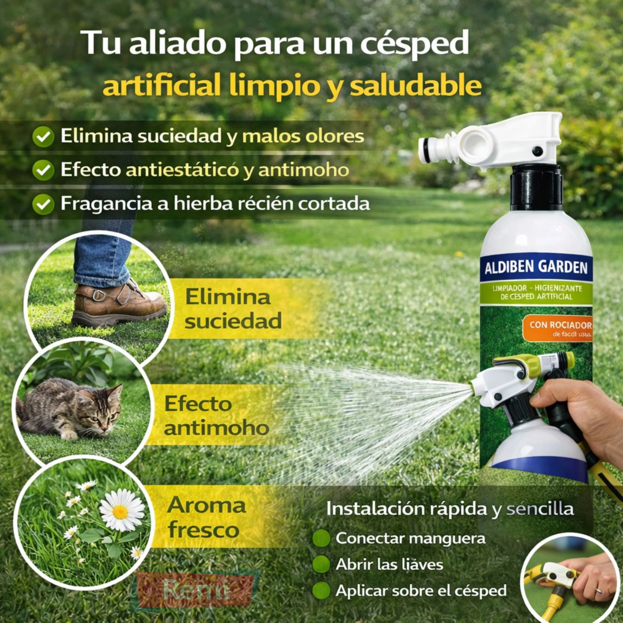 Limpiador para césped artificial - Aldiben Garden 500 ml - Image 5