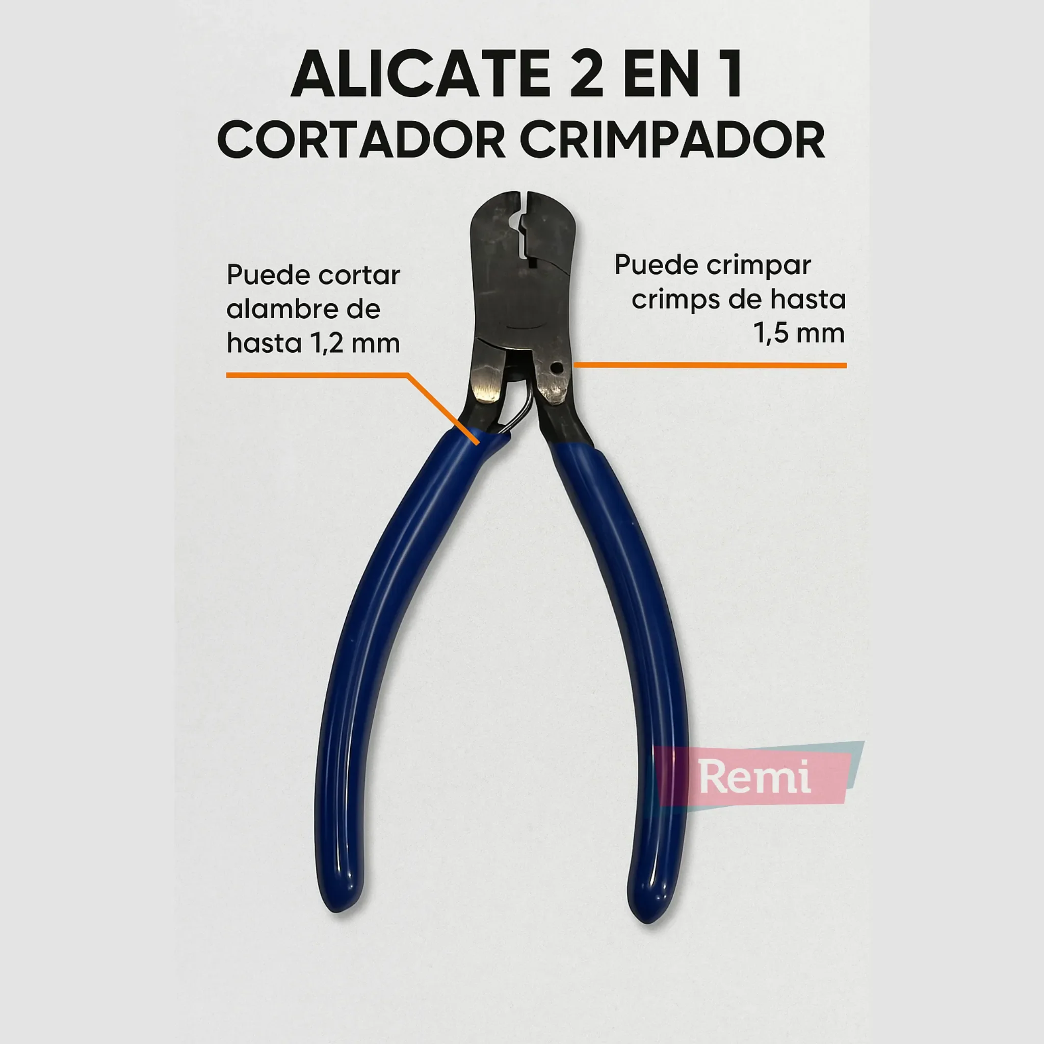 Alicate 2 en 1 Cortador Crimpador - Remi Hogar - Image 3