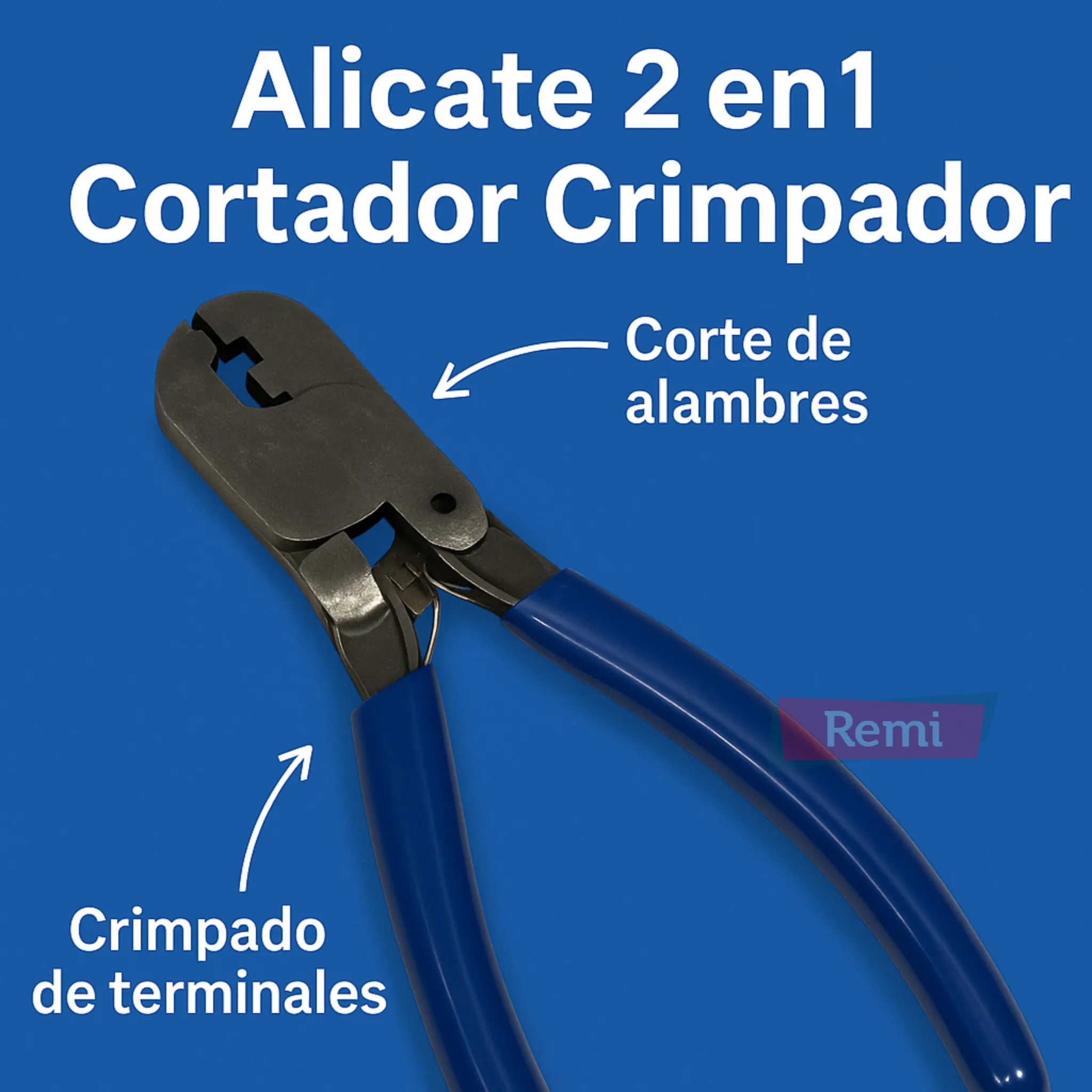 Alicate 2 en 1 Cortador Crimpador - Remi Hogar - Image 4