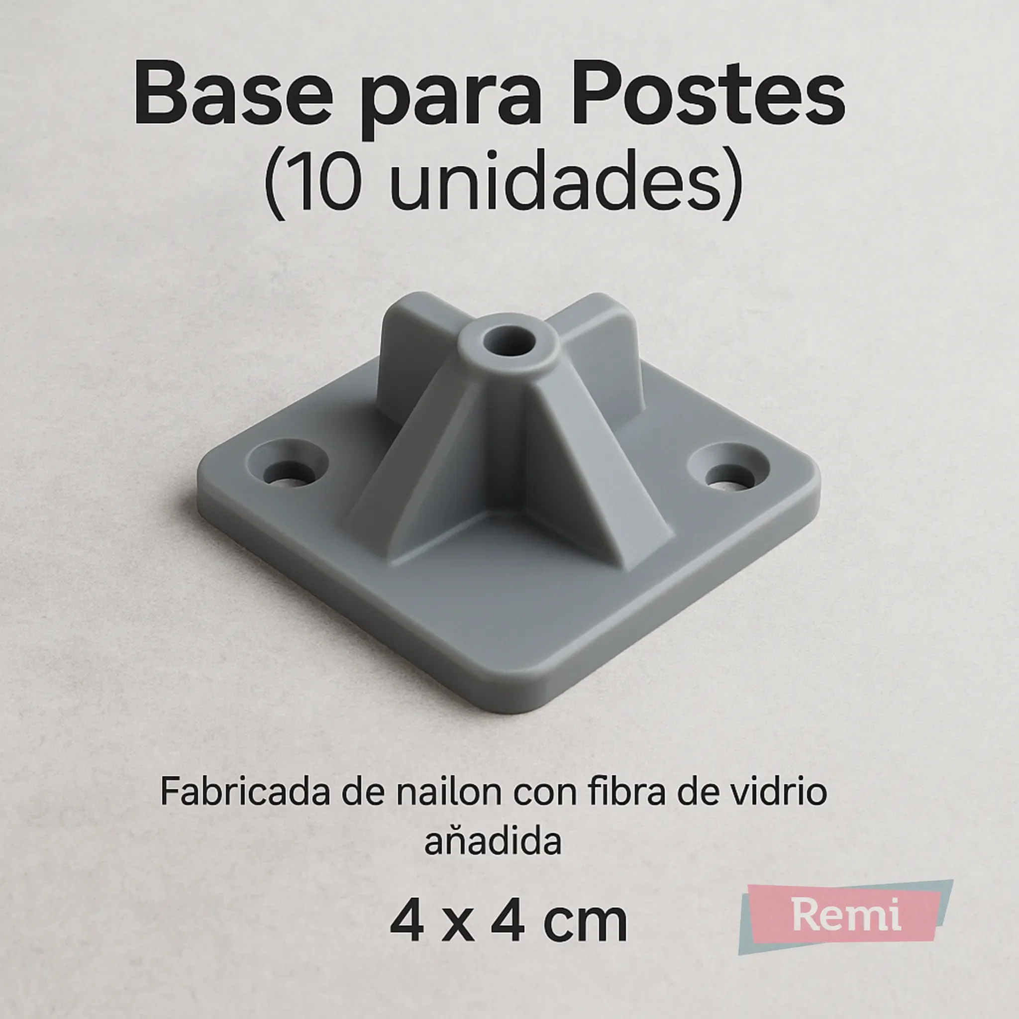 Base para Postes Apta para Adhesivo 10 Unidades - Remi Hogar - Image 4