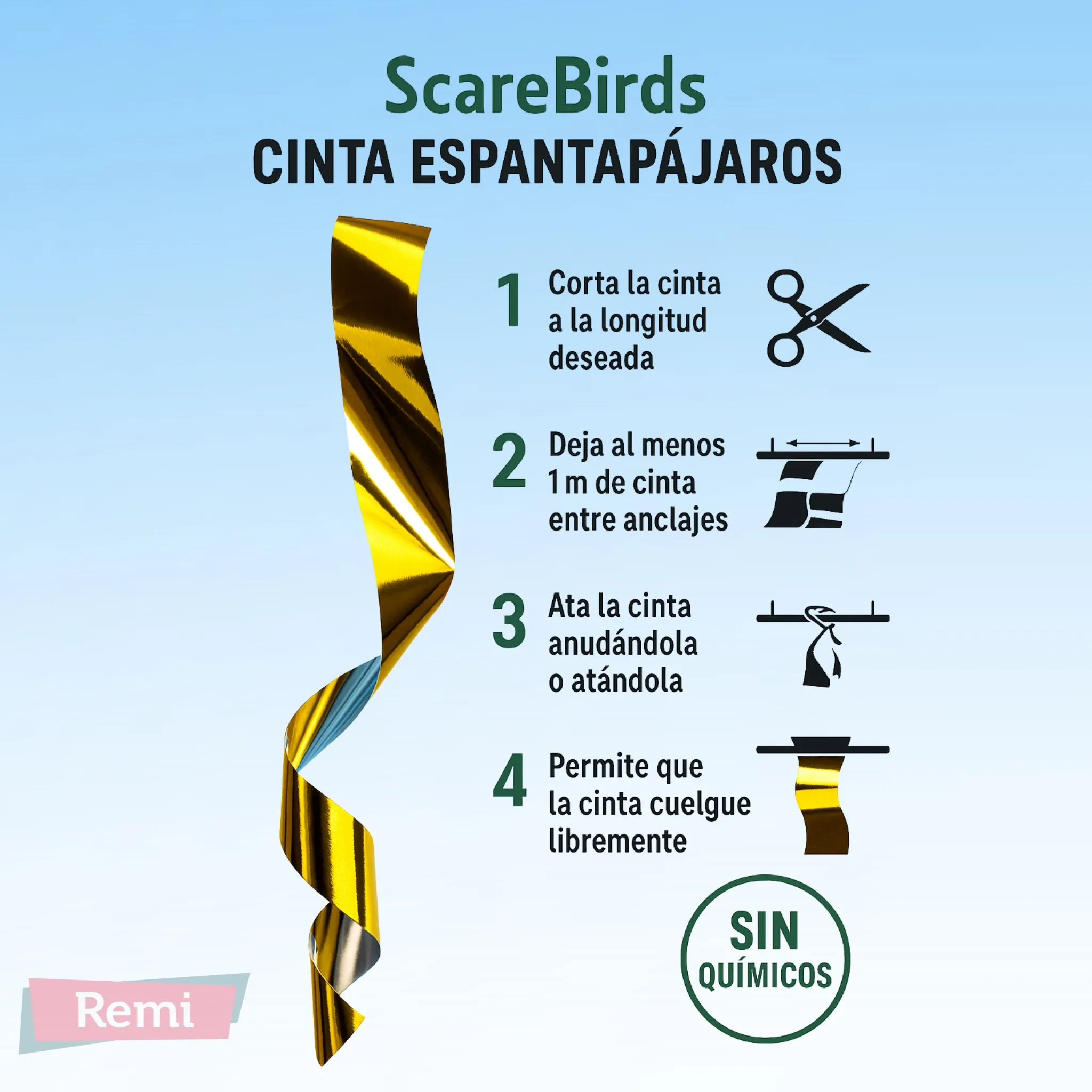 Cinta repelente aves Flash Tape - Scarebirds - Image 5
