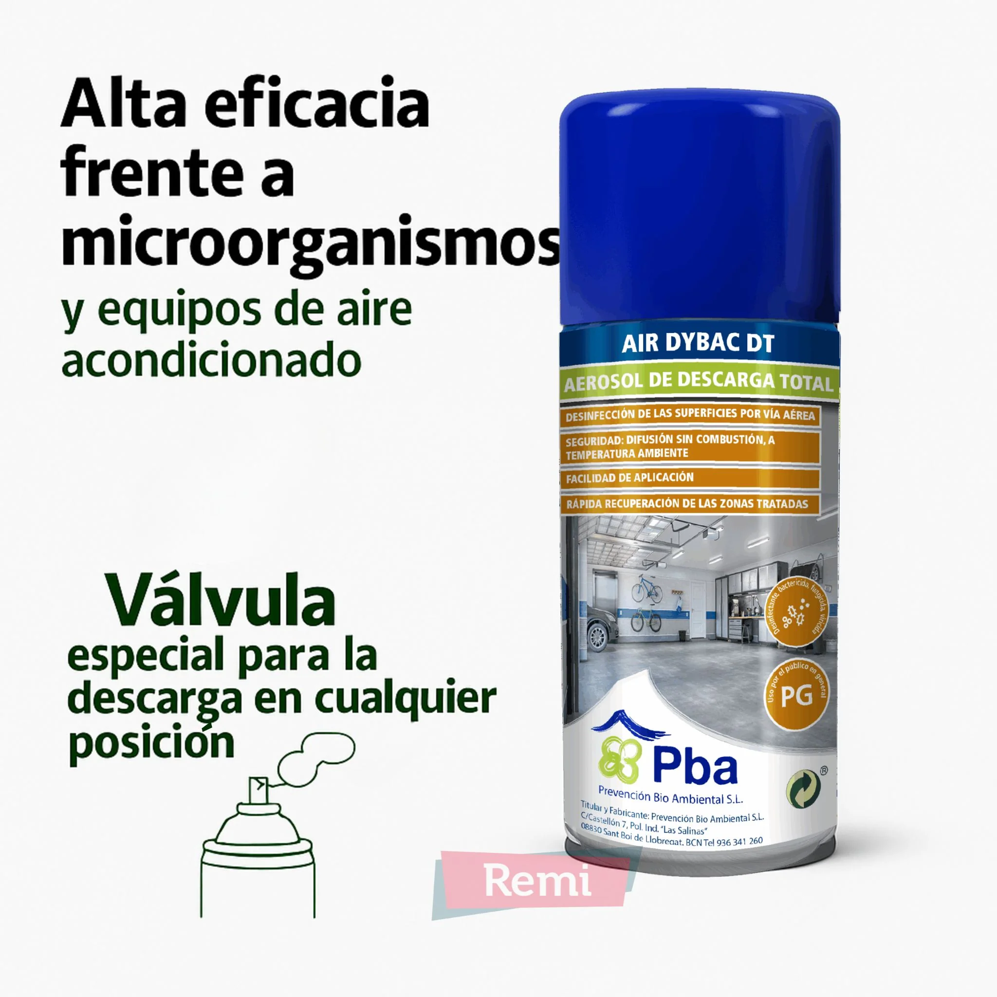 Air Dybac DT 100 ml - Desinfectante en aerosol - Image 3