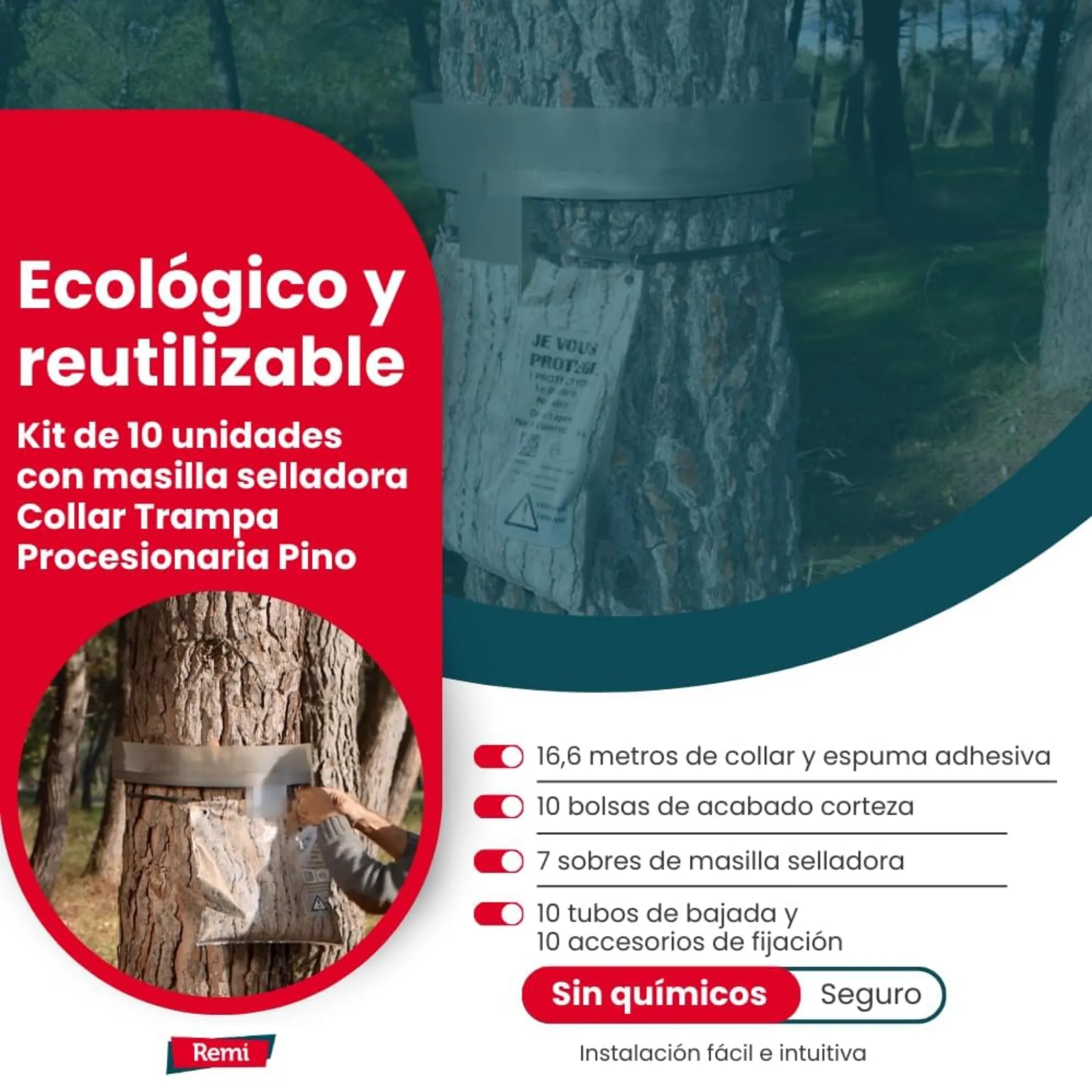Kit 10 Trampas para procesionaria Premium - Écopiège Ecorce - Image 3