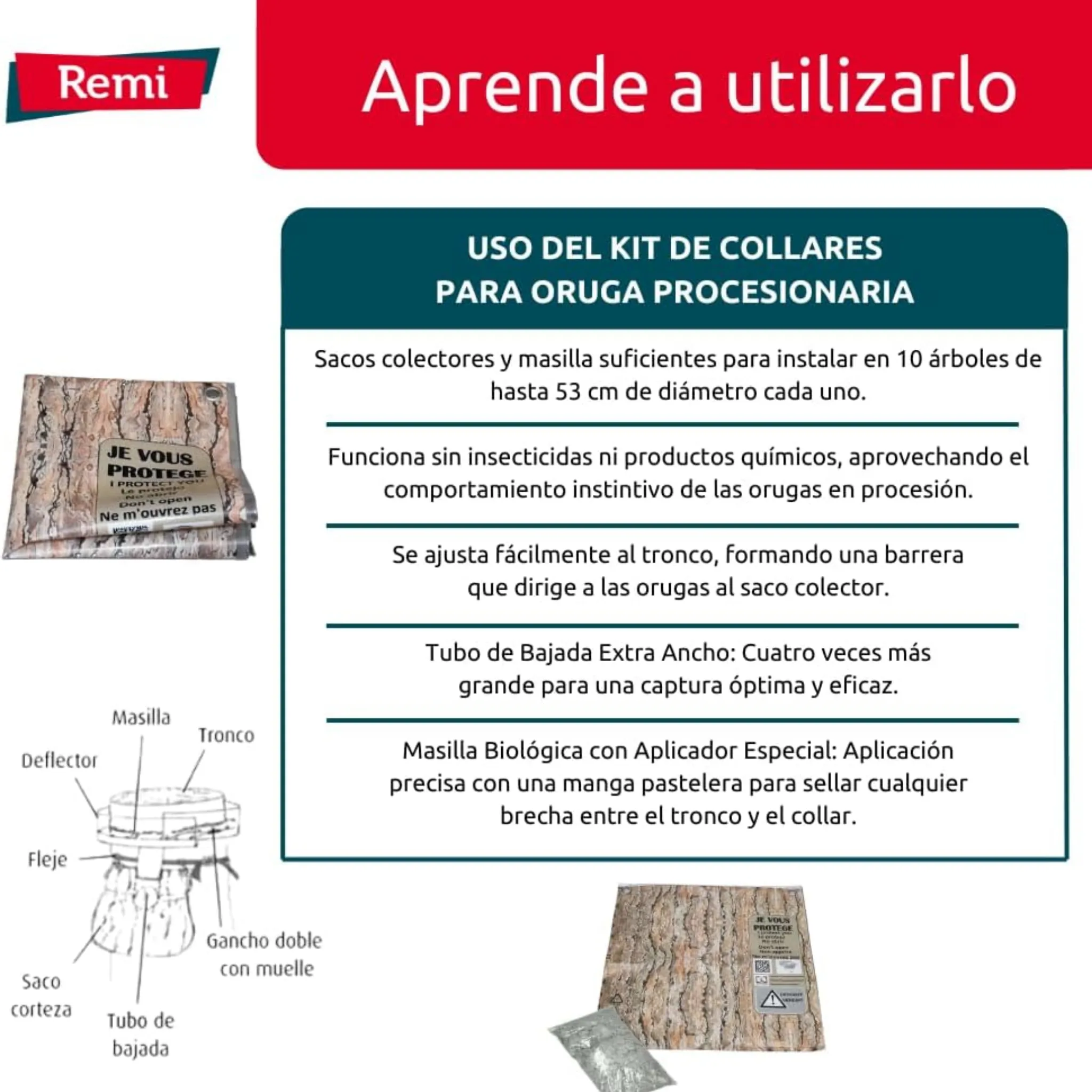 Kit 10 Trampas para procesionaria Premium - Écopiège Ecorce - Image 4