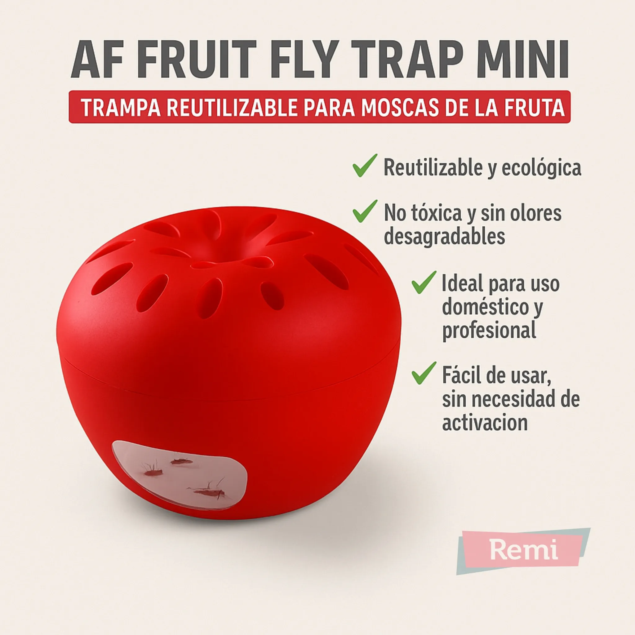 Fruit Fly Trap reutilizable moscas de la fruta/vinagre - AF - Image 6