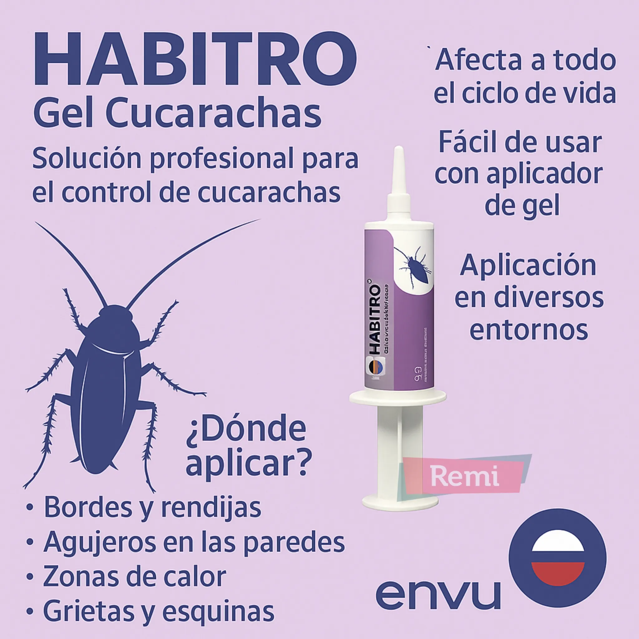 Habitro Gel Insecticida Cucarachas 20 gr - Image 4