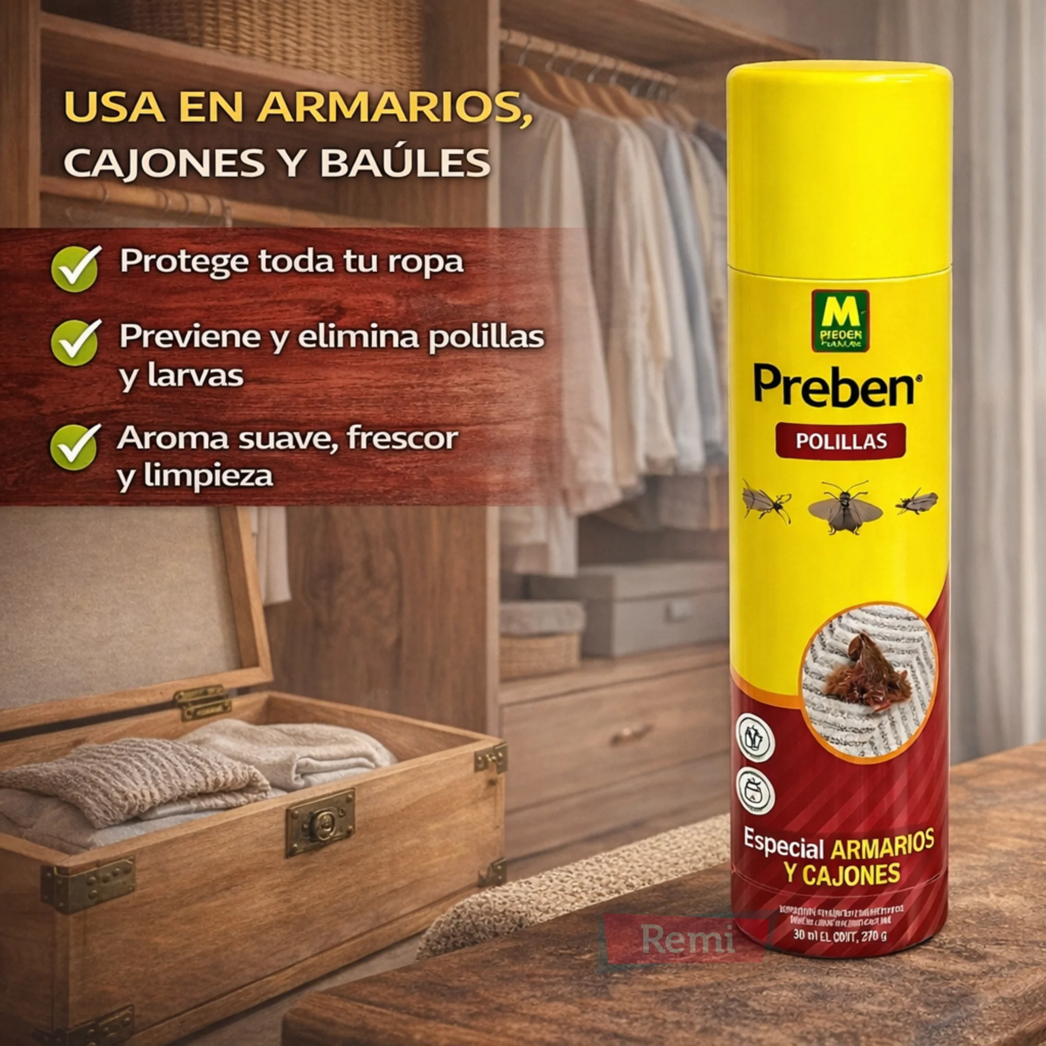 Insecticida polillas de la ropa con aroma a manzana para armarios - Preben - Image 4