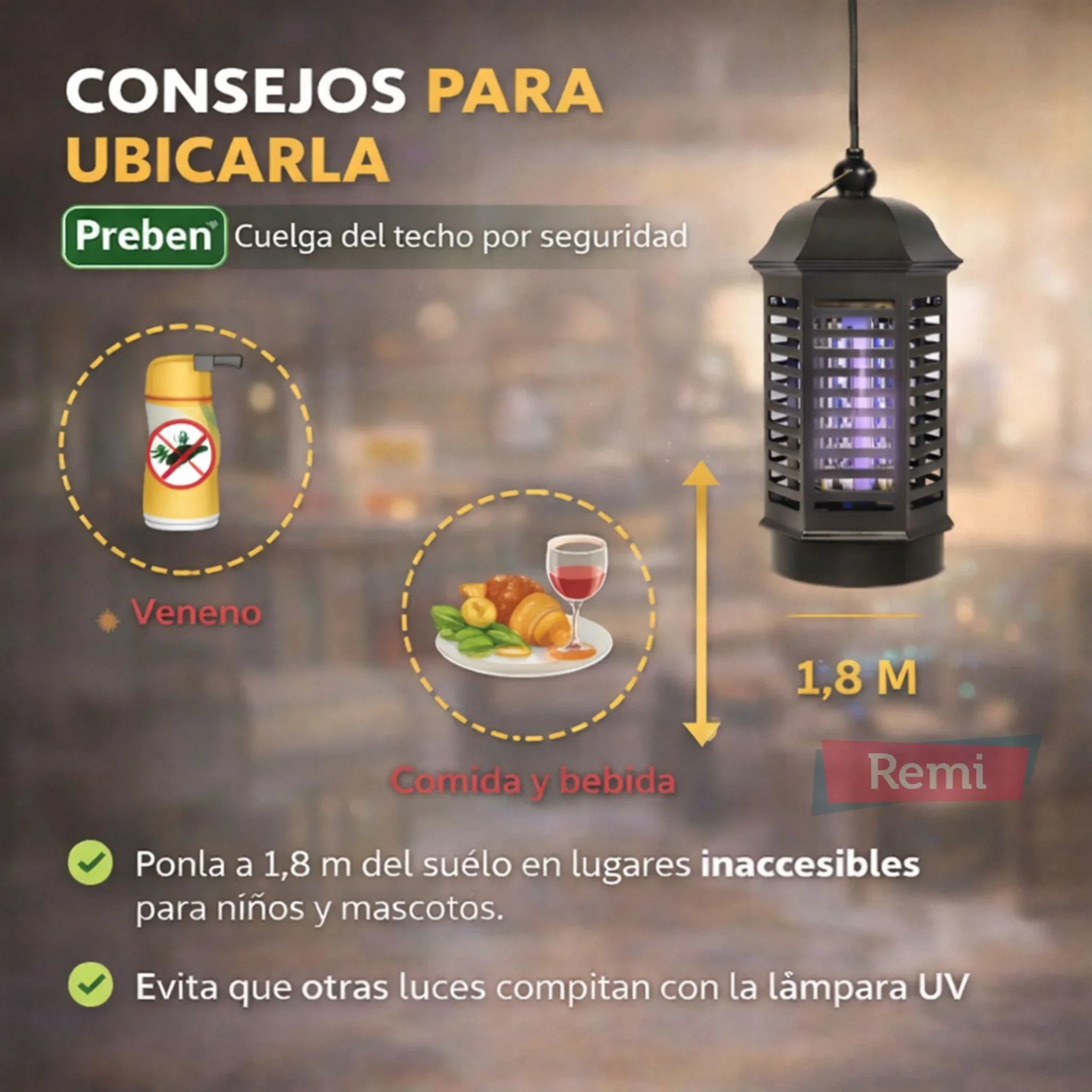 Lámpara UV Eléctrica para Moscas y Mosquitos - Massó - Image 6
