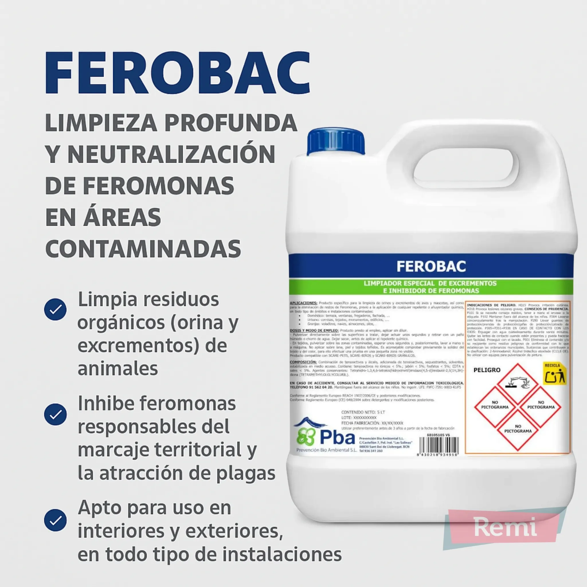Limpiador eliminador de feromonas 500 ml - Ferobac - Image 7