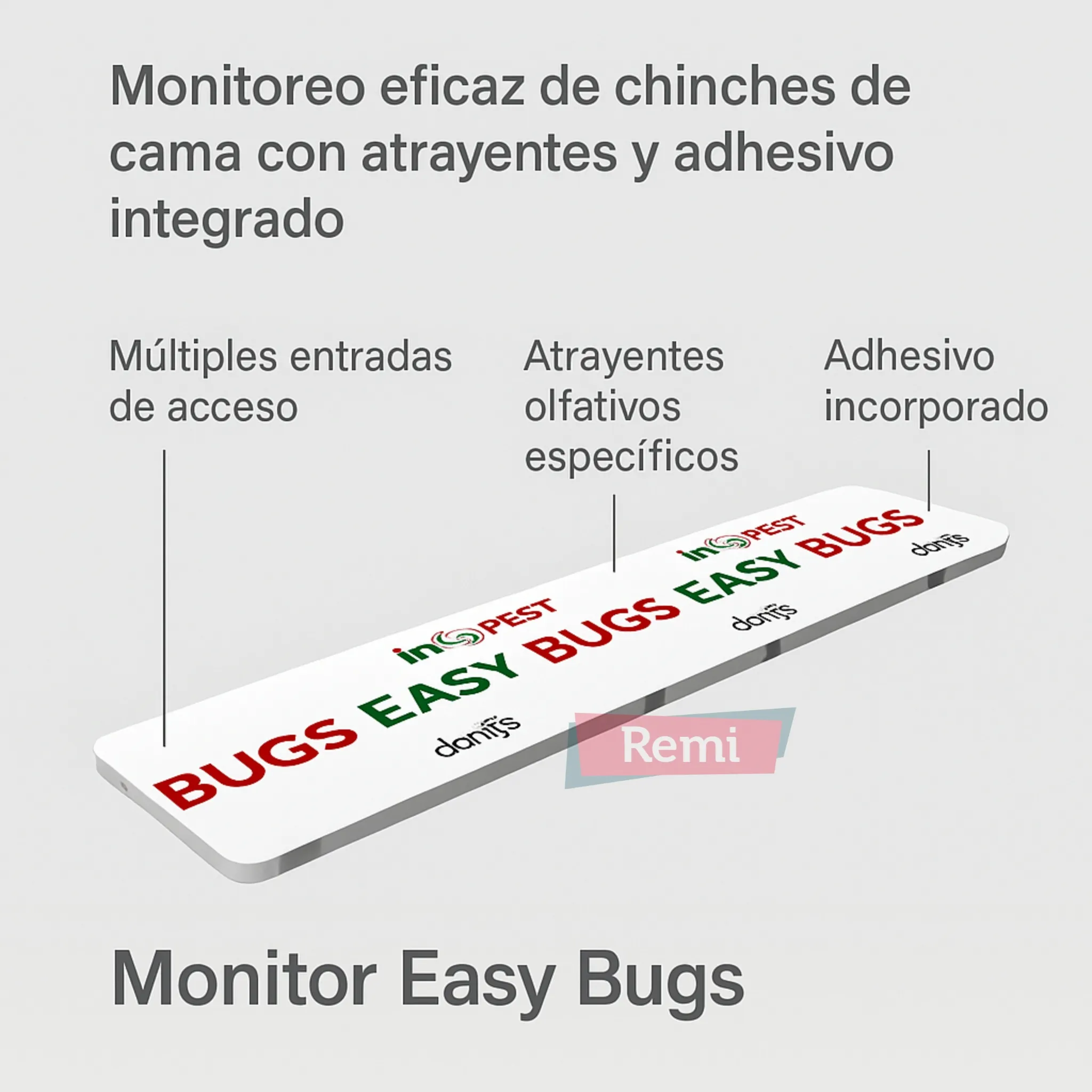 Pack 10 Trampas adhesivas con atrayente para chinches de cama - Monitor Easy Bugs - Image 3