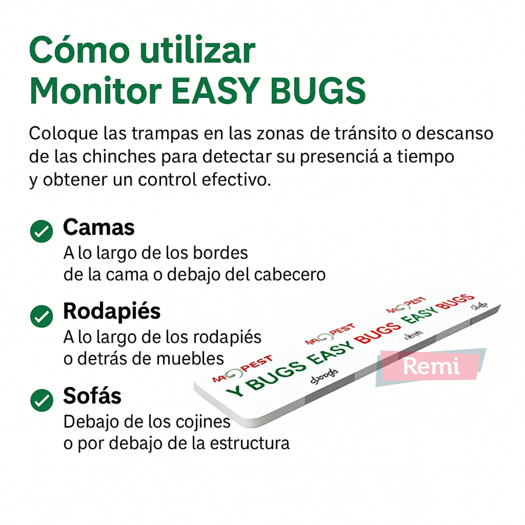 Pack 10 Trampas adhesivas con atrayente para chinches de cama - Monitor Easy Bugs - Image 4