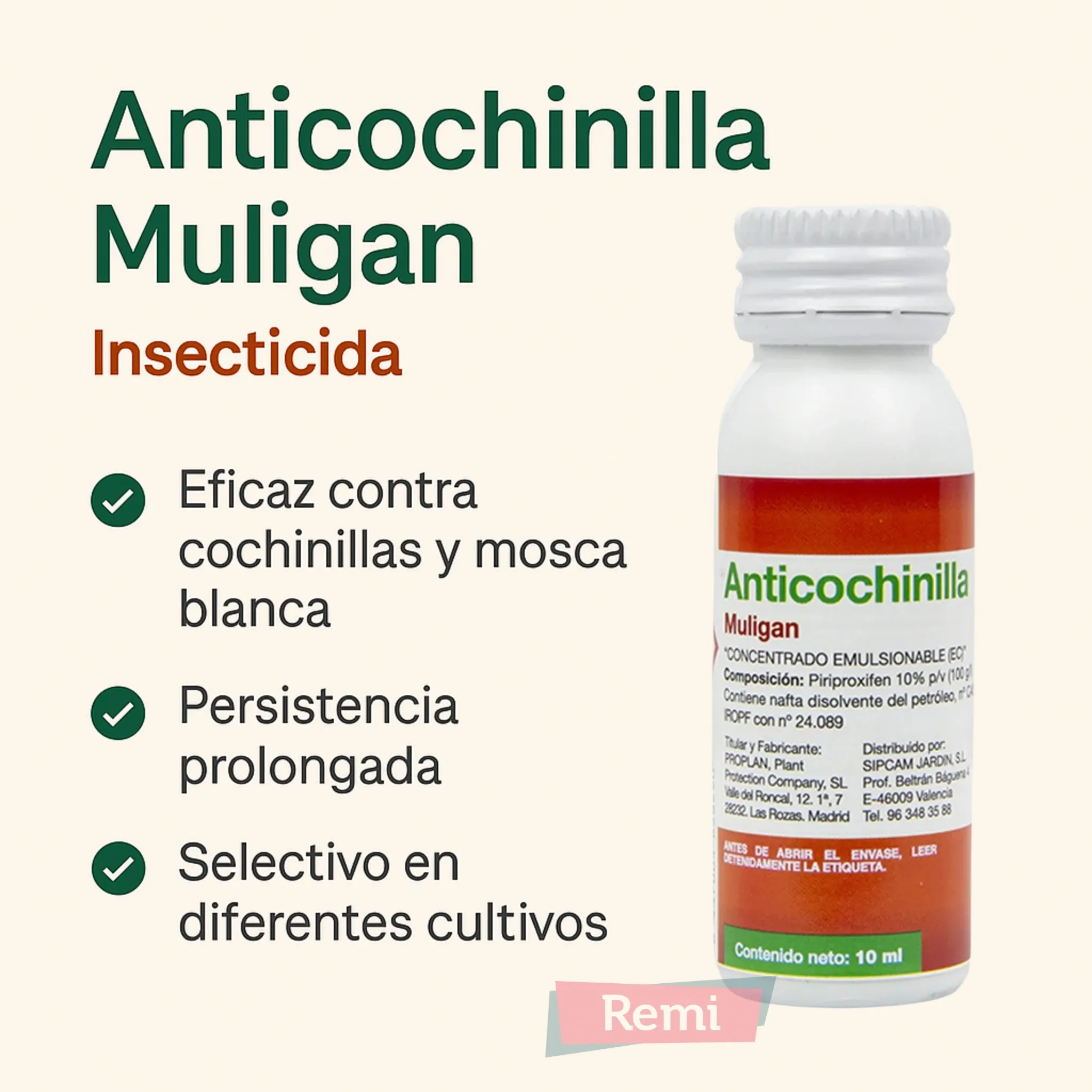 Muligan Insecticida anticochinilla 10 ml - Sipcam - Image 3