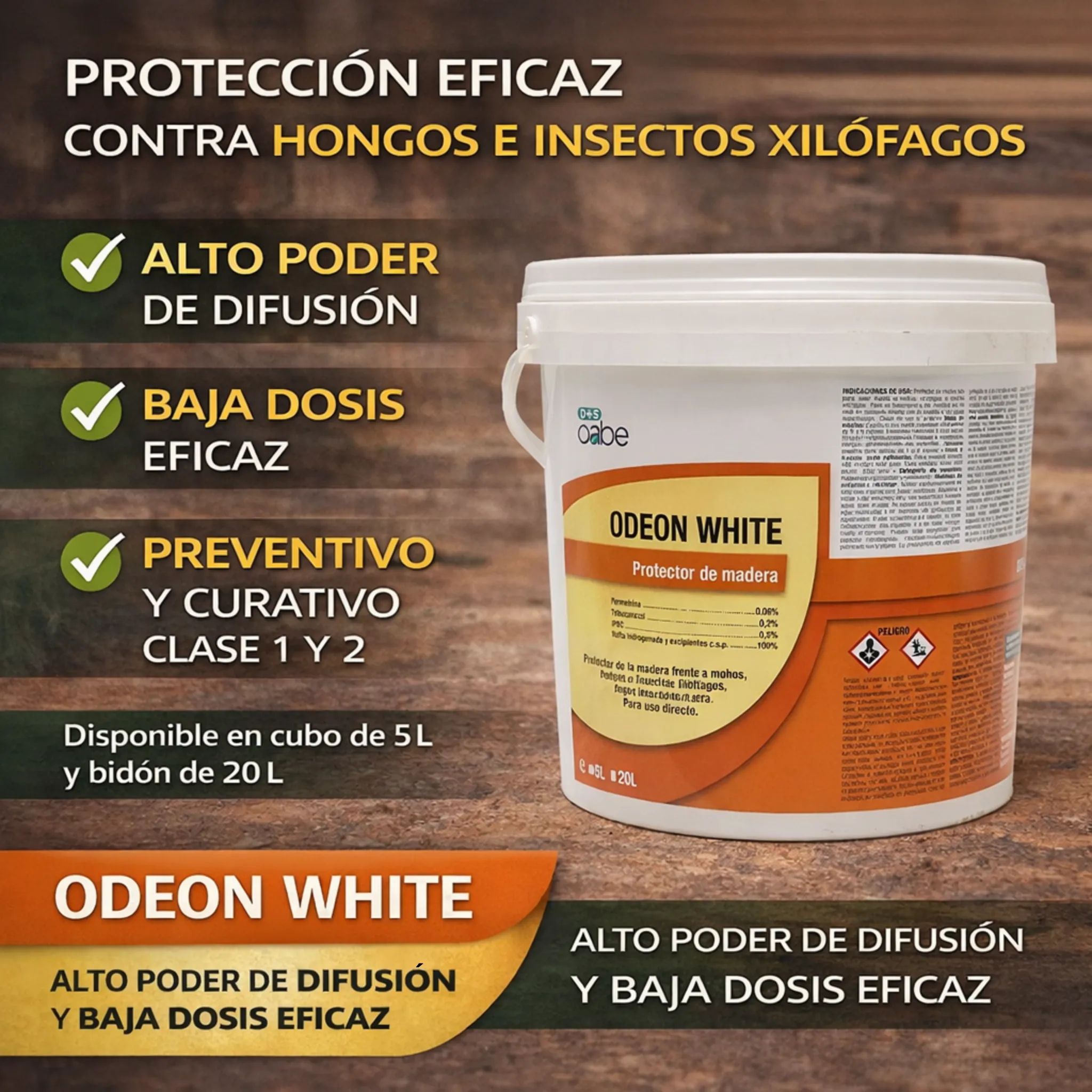 Protector madera gel contra xilófagos - Odeon White - Image 3