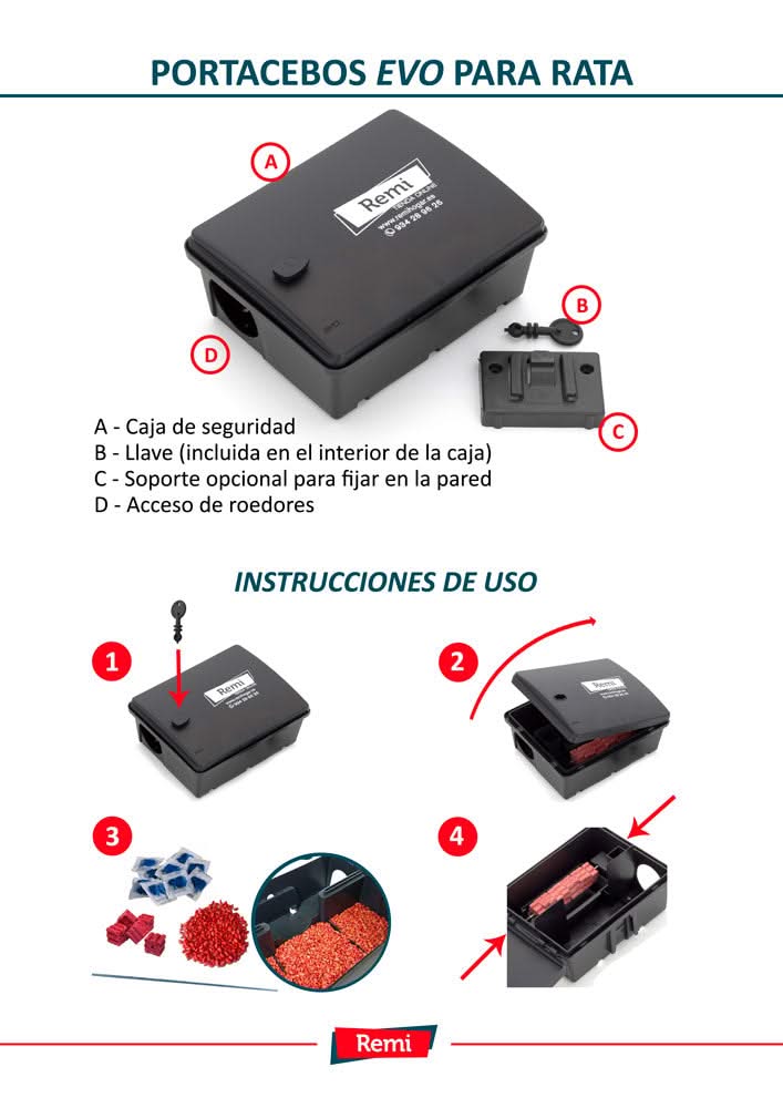 Pack 2 portacebos EVO para ratas + Raticida - Image 5
