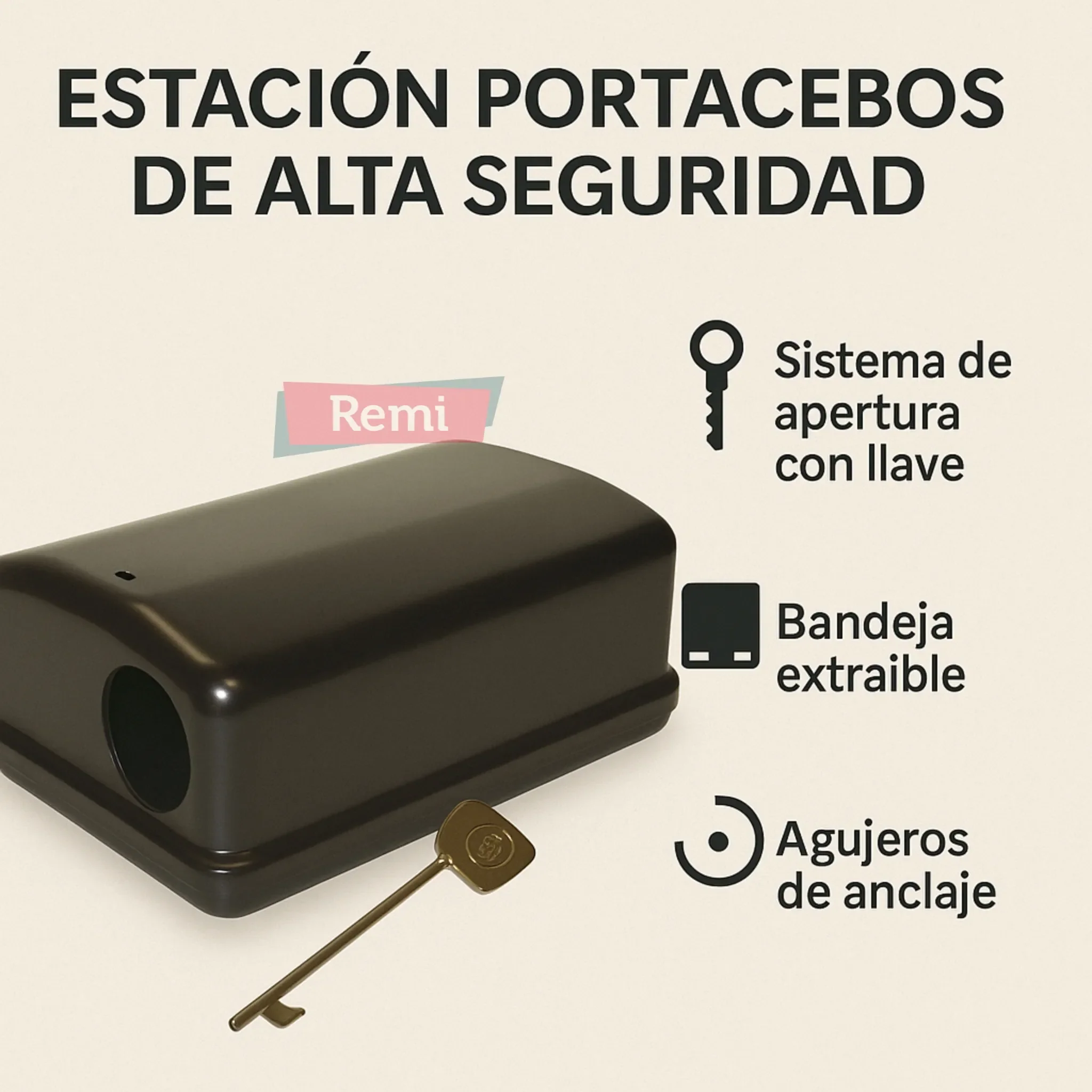 Caja portacebos metálica de alta seguridad para ratas - AF Fortis - Image 8