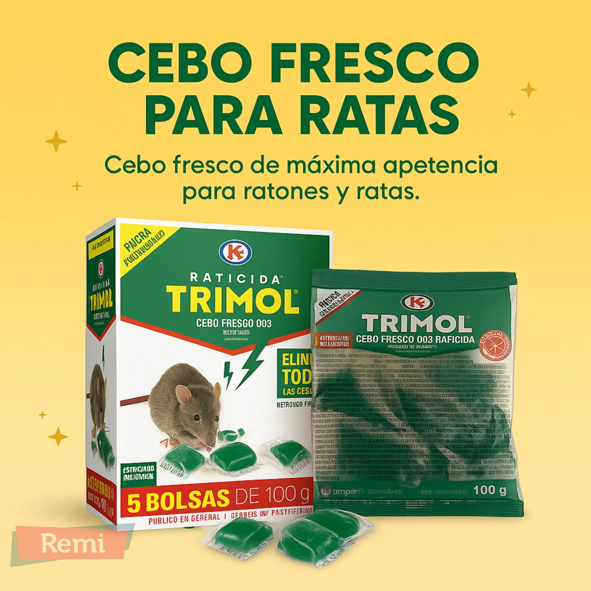 Raticida Cebo Fresco para ratas 500 gr. - Trimol - Image 3