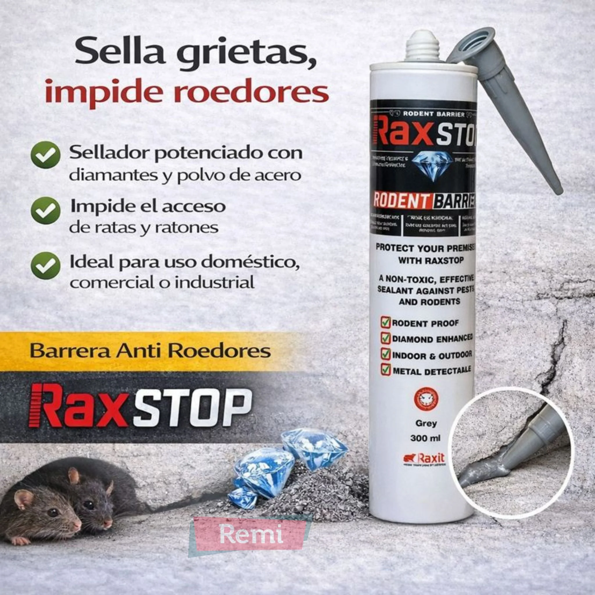 Sellador anti ratas y ratones para Grietas y Fisuras - Rax Stop - Image 3