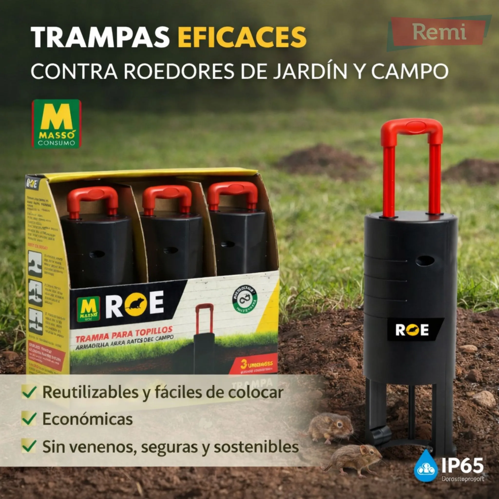 ROE Trampa para Topillos y Ratones - Massó - Image 4