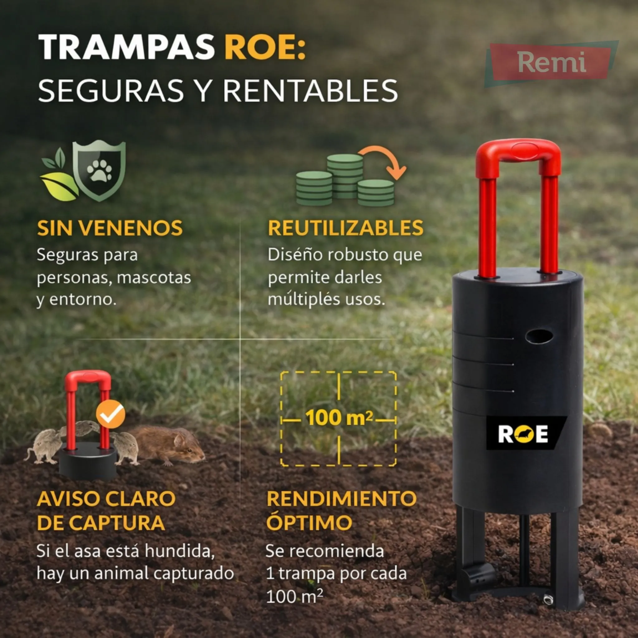 ROE Trampa para Topillos y Ratones - Massó - Image 5