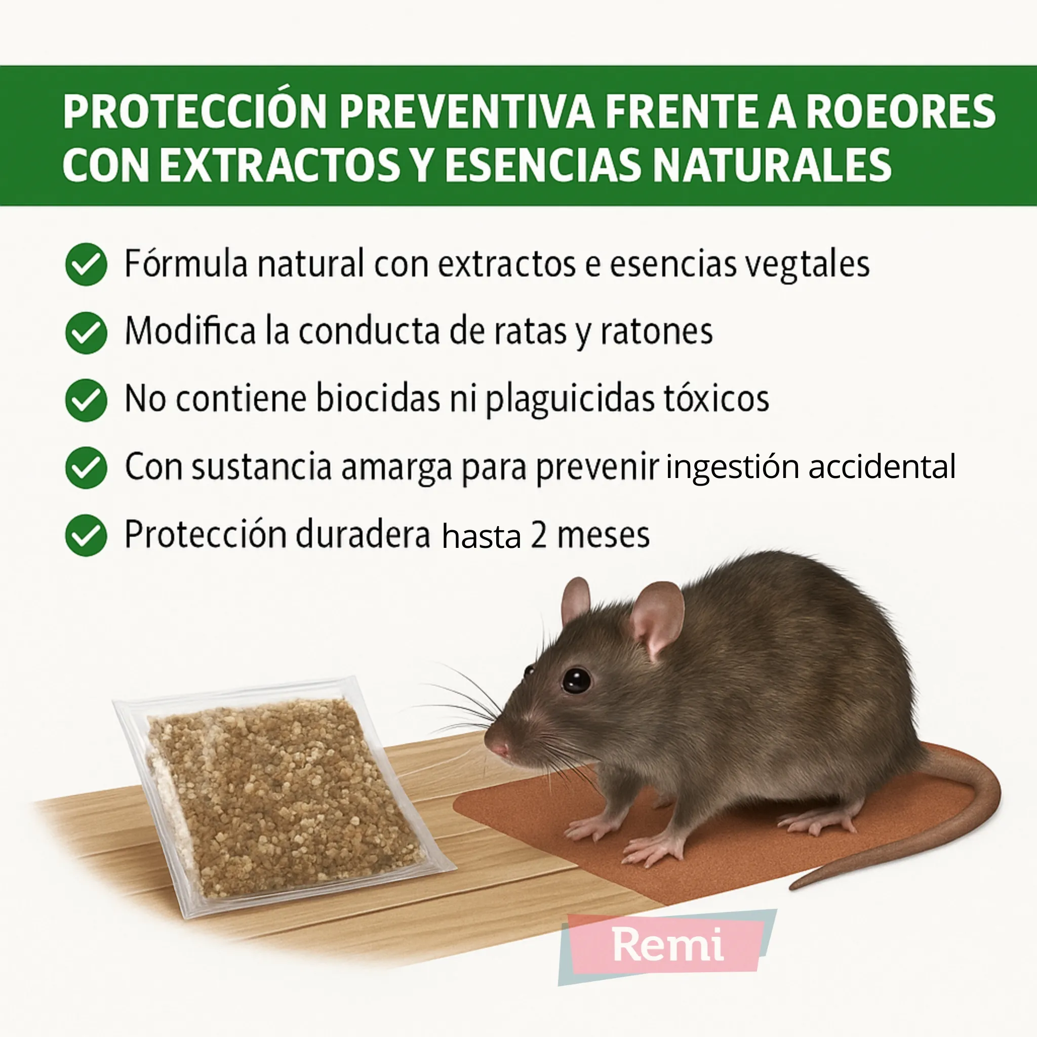 Scare-Rat Gránulos - Modificador de conducta natural contra ratas y ratones - Image 5