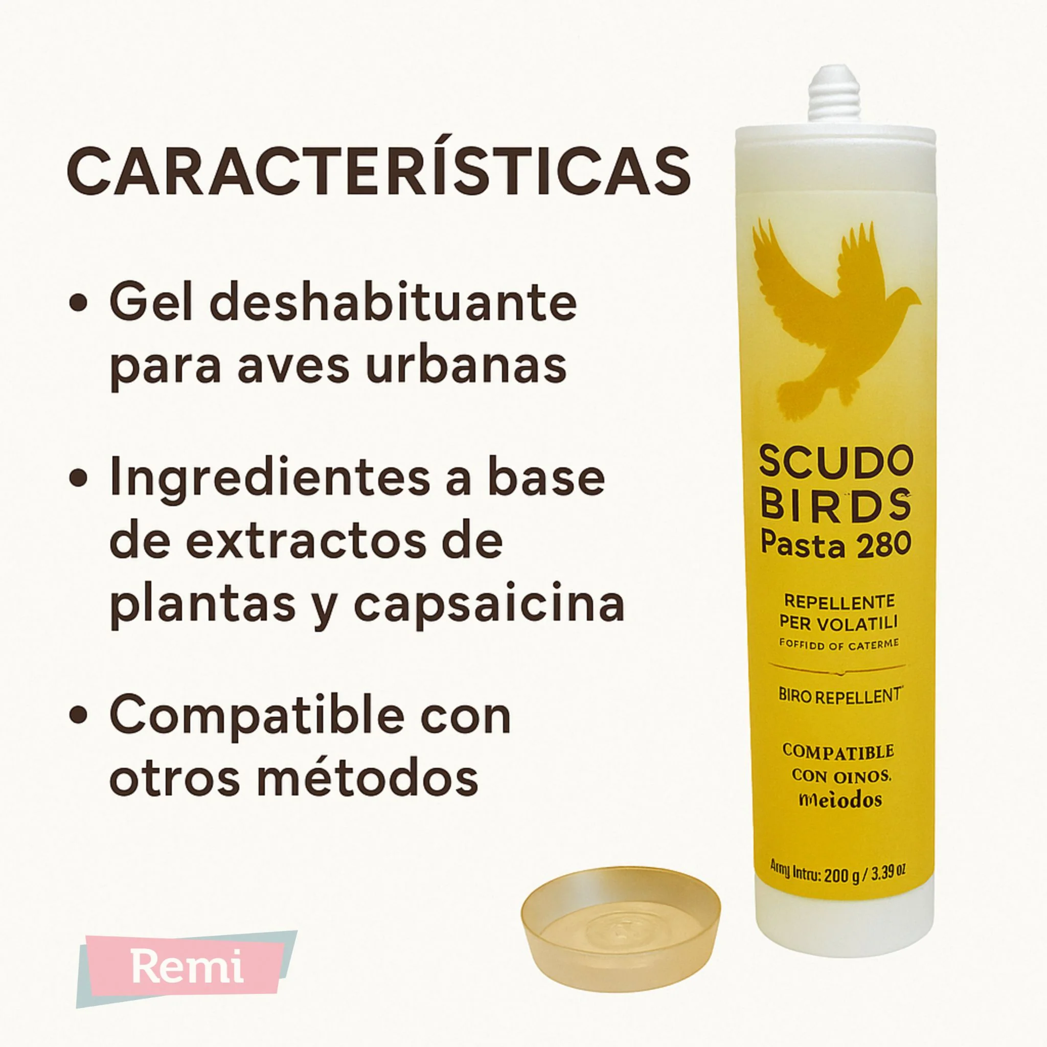 Scudo Birds Pasta Gel - Deshabituante natural para palomas y aves urbanas - Image 4