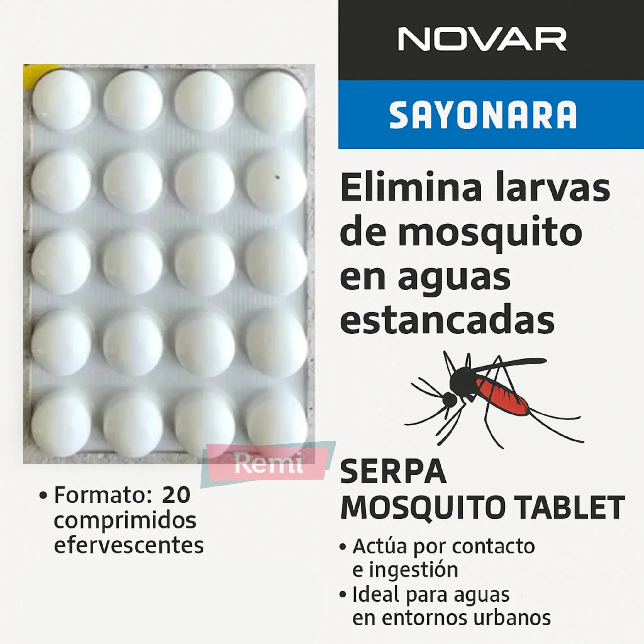 Serpa Mosquito Tablet Sayonara – Larvicida en comprimidos para aguas estancadas - Image 4