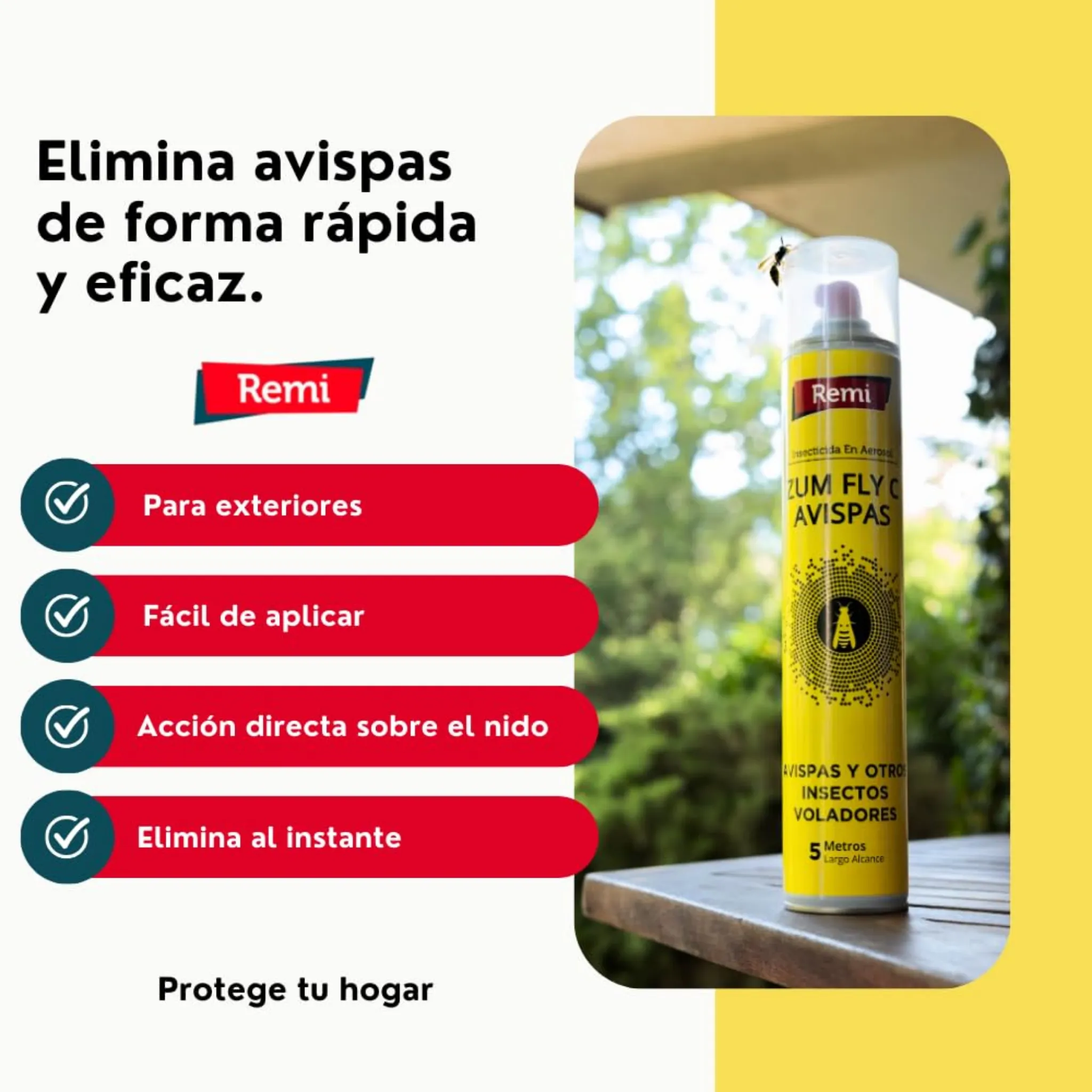 RMI Avisperos - Spray insecticida anti avispas, avispón y avispa asiática 750 ml - Image 4