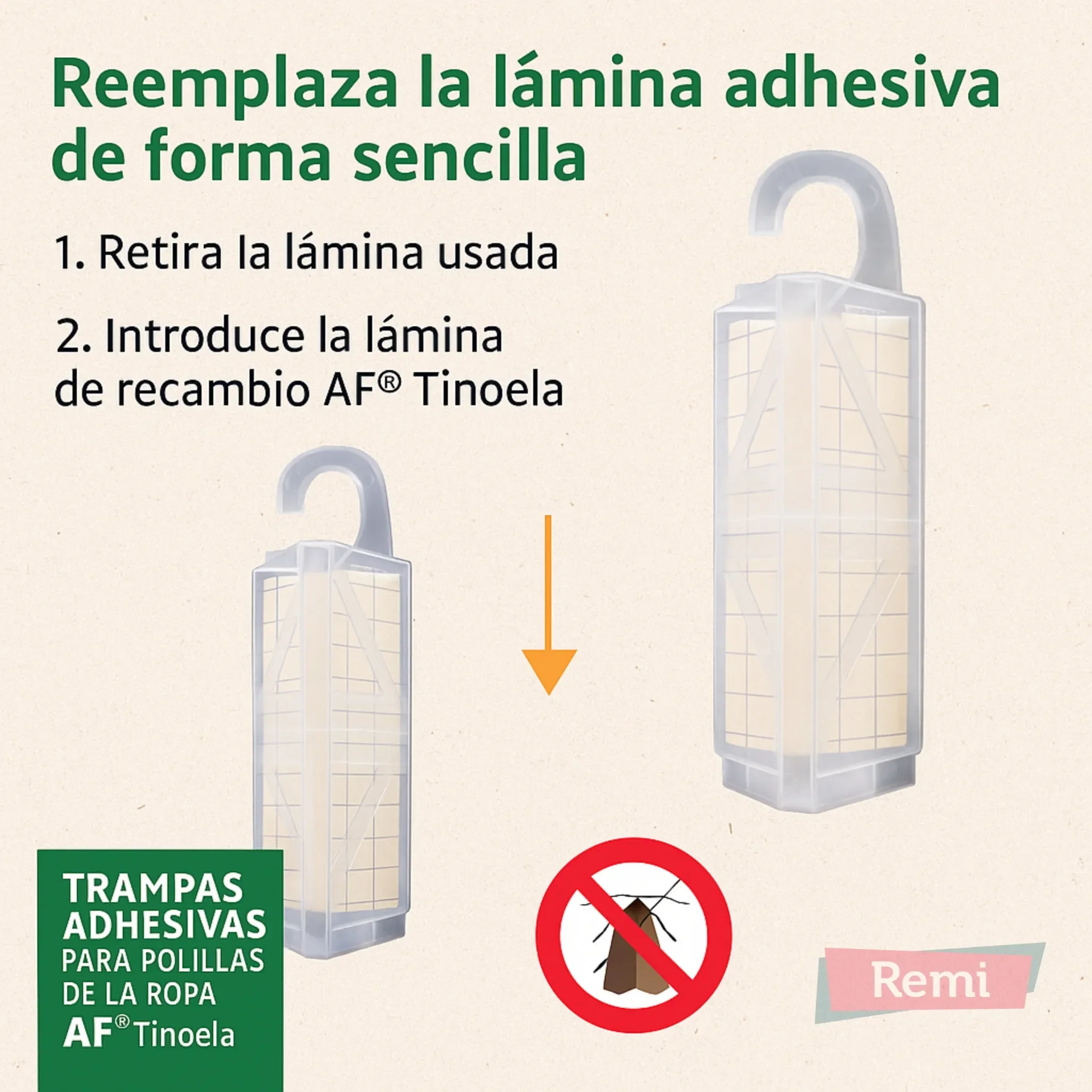 Trampas adhesivas AF® para Polilla de la Ropa (Tinoela)- 10 unidades - Image 5