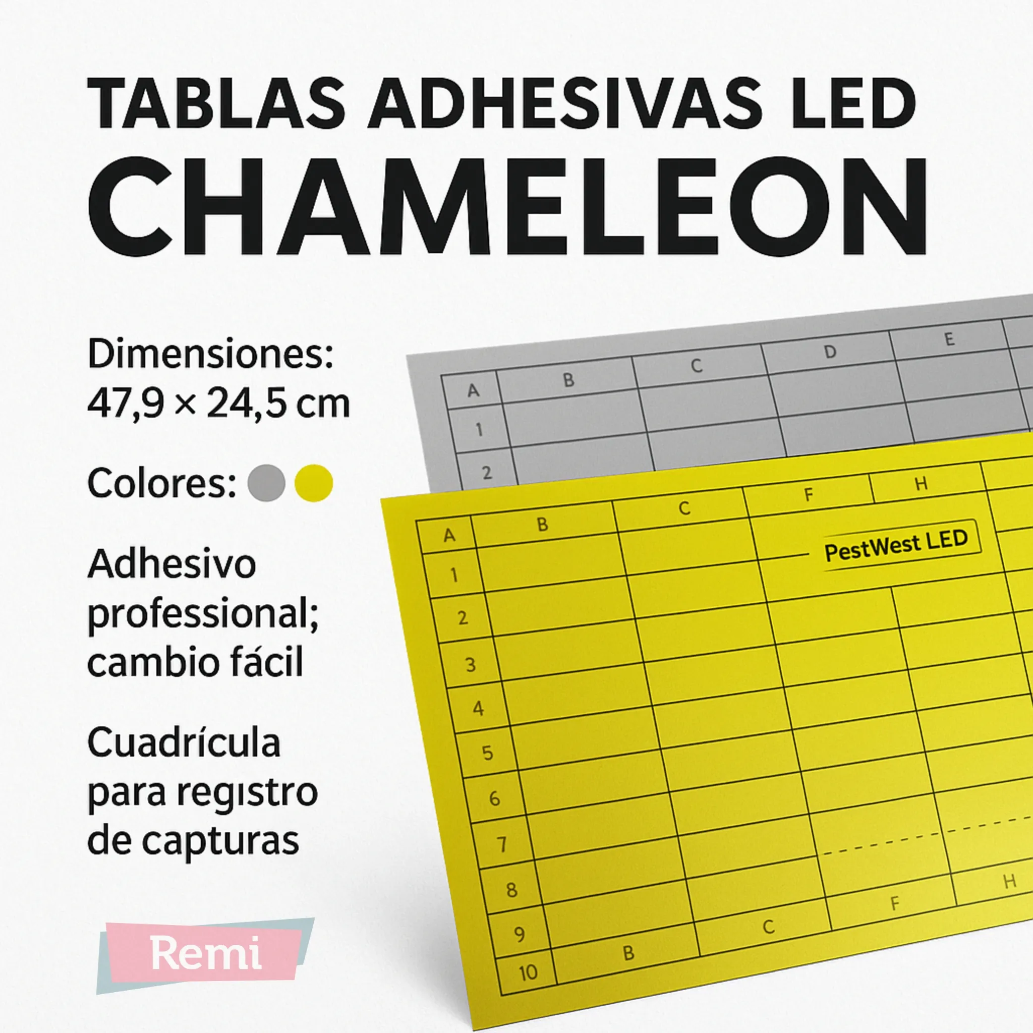 Tabla adhesiva LED Chameleon PestWest (Repuesto original) - Image 3