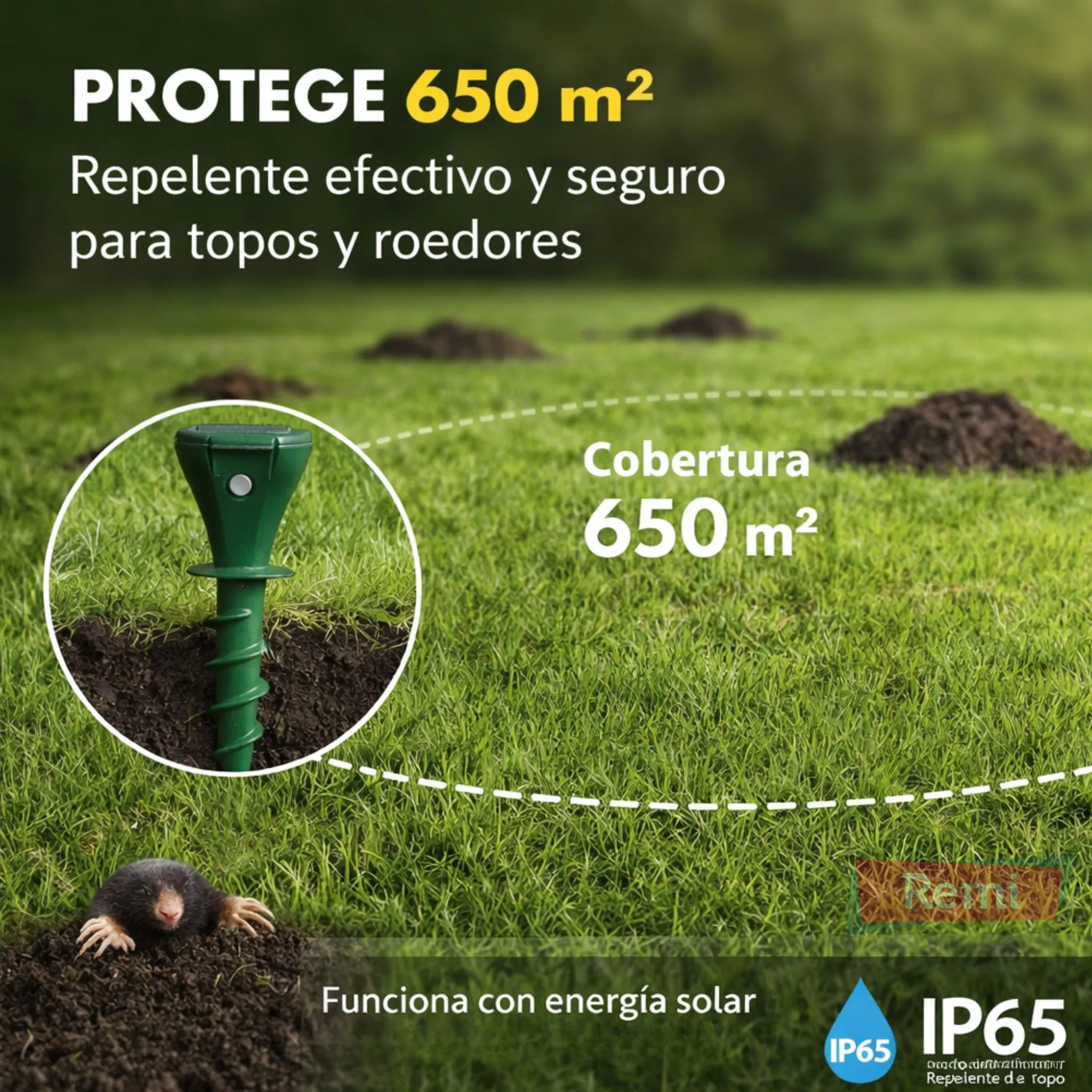 Tornillo repelente de topos solar - Massó - Image 4