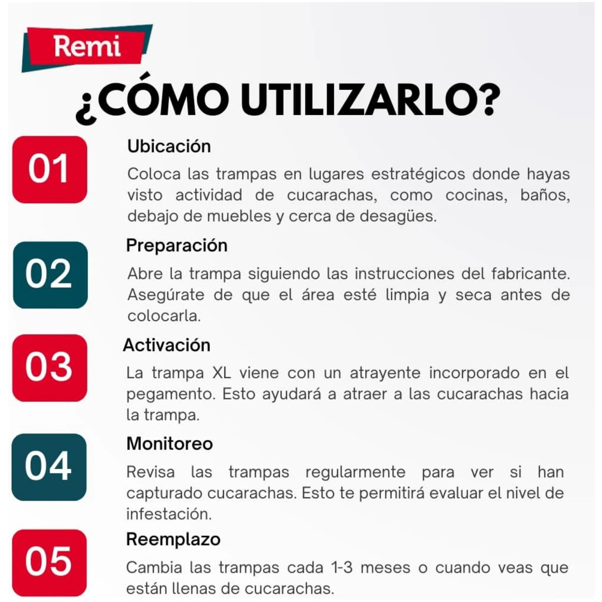 Trampa Cucarachas Adhesiva XL - Remi Hogar - Image 4