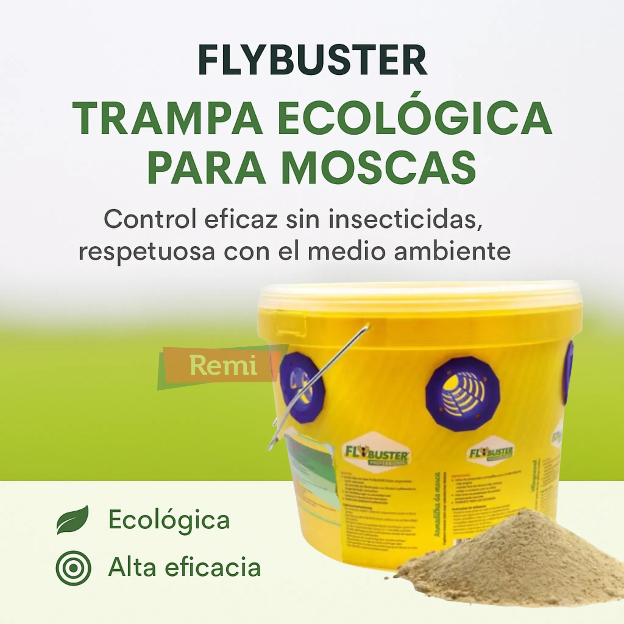 Trampa ecológica para moscas con atrayente biológico en polvo - Flybuster - Image 3