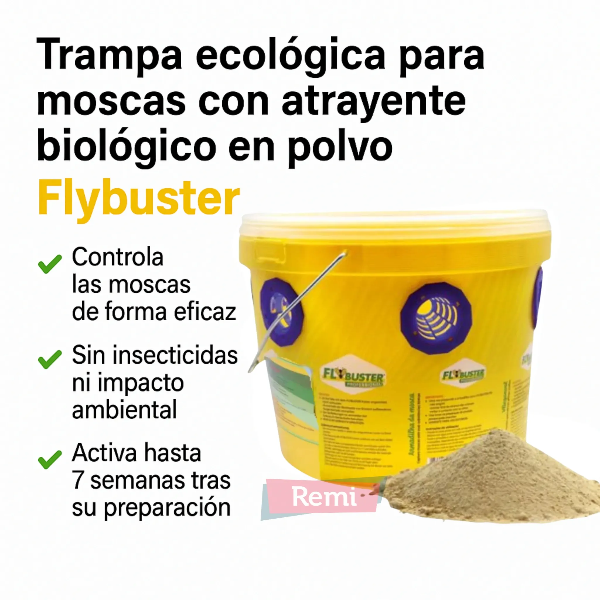 Trampa ecológica para moscas con atrayente biológico en polvo - Flybuster - Image 4