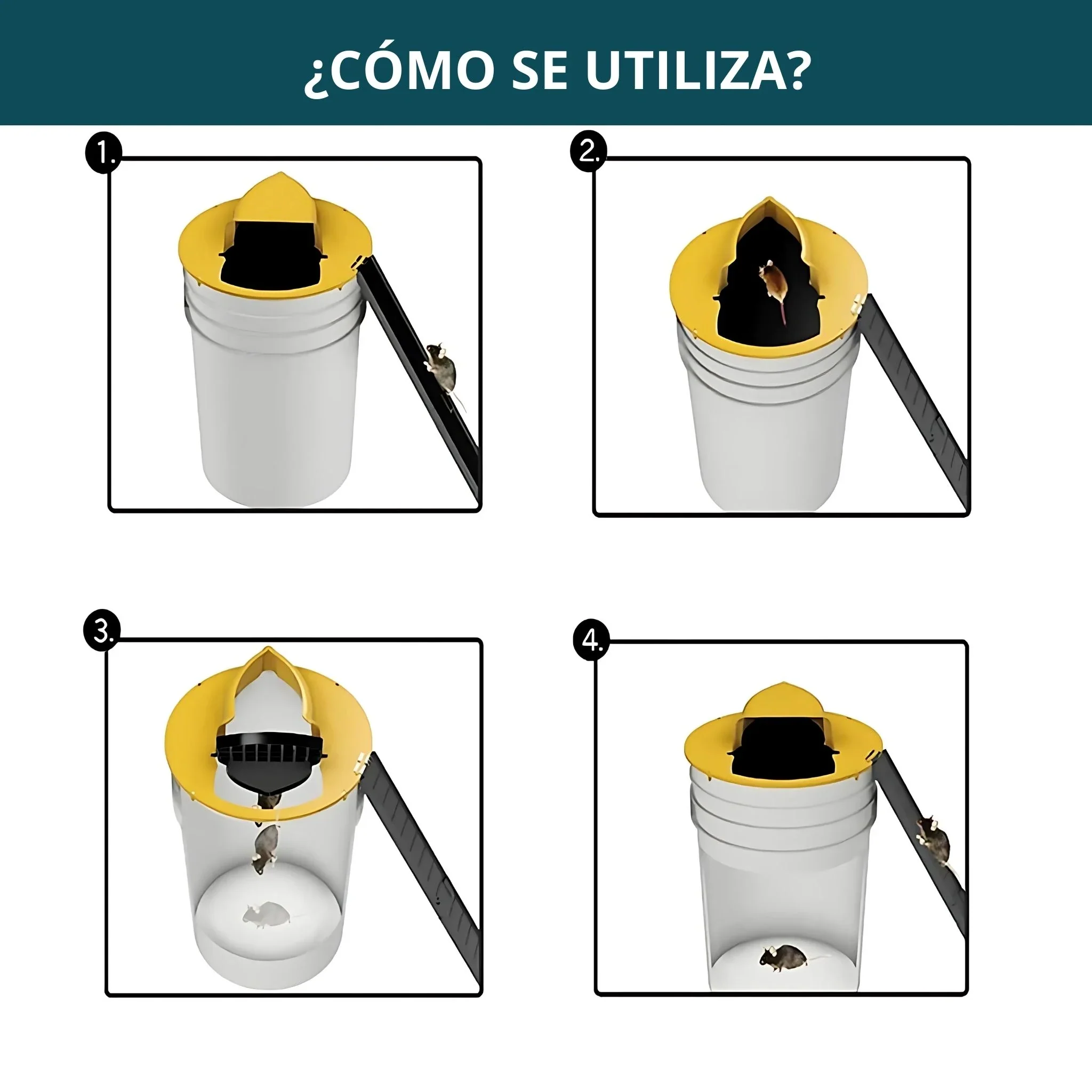 Trampa para ratas con tapa de cubo ratas y ratones - Image 3