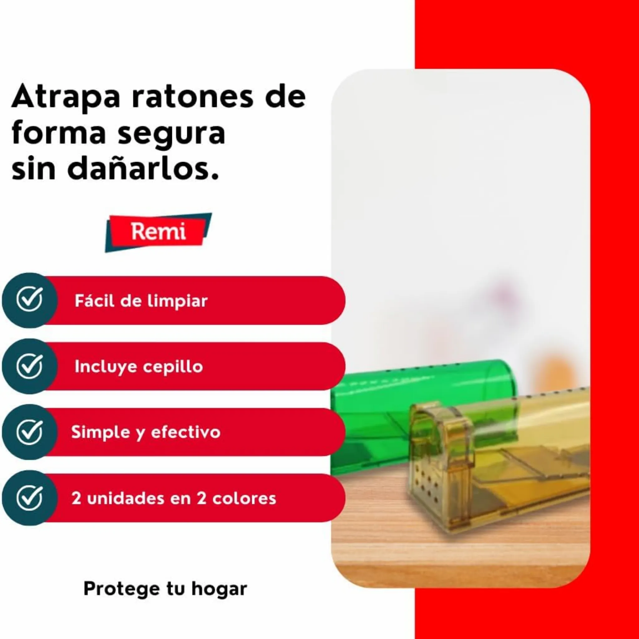 2Pcs Trampa para capturar ratones - Reutilizable - Image 2