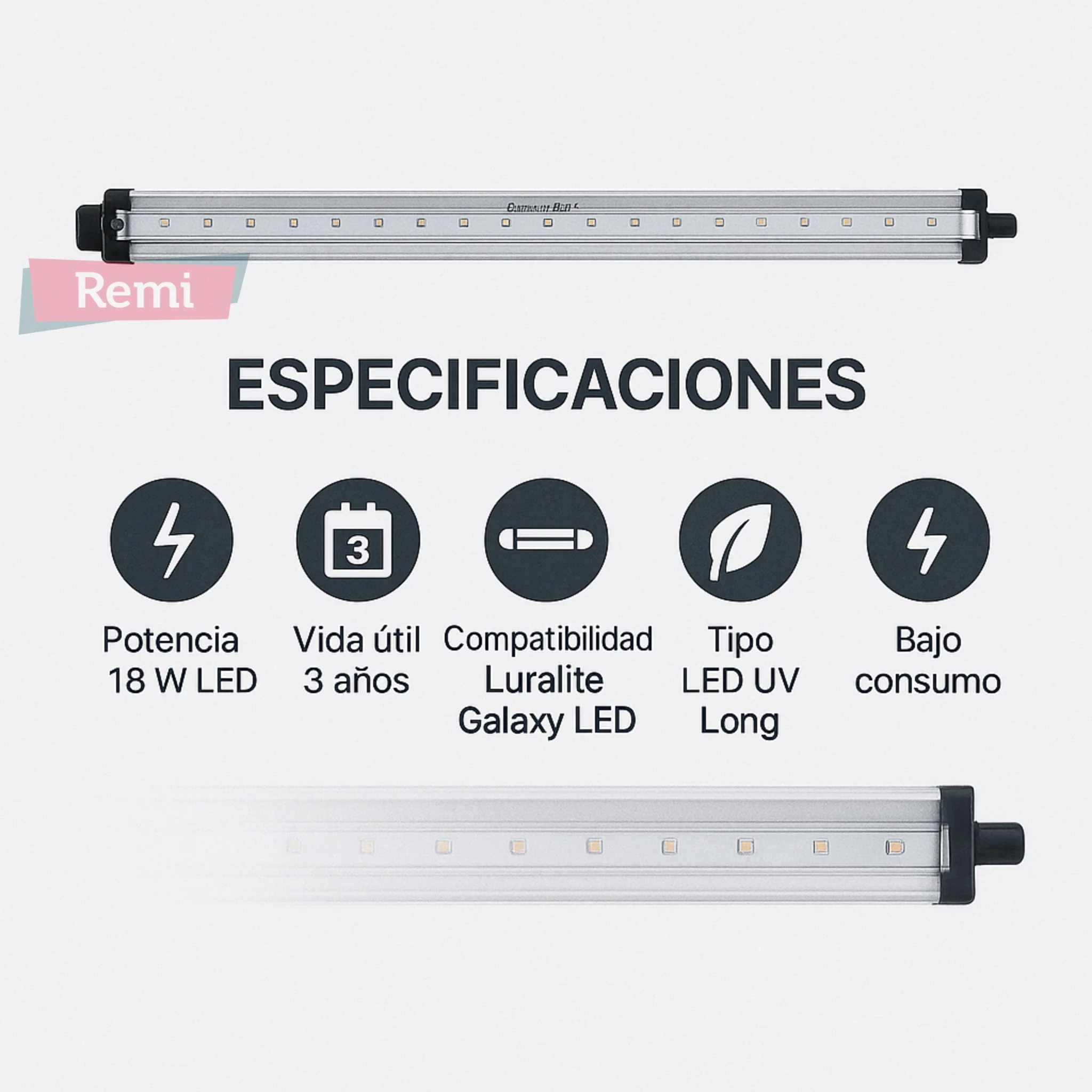 Tubo Genus LED 18 Long para Luralite Galaxy LED - Image 4
