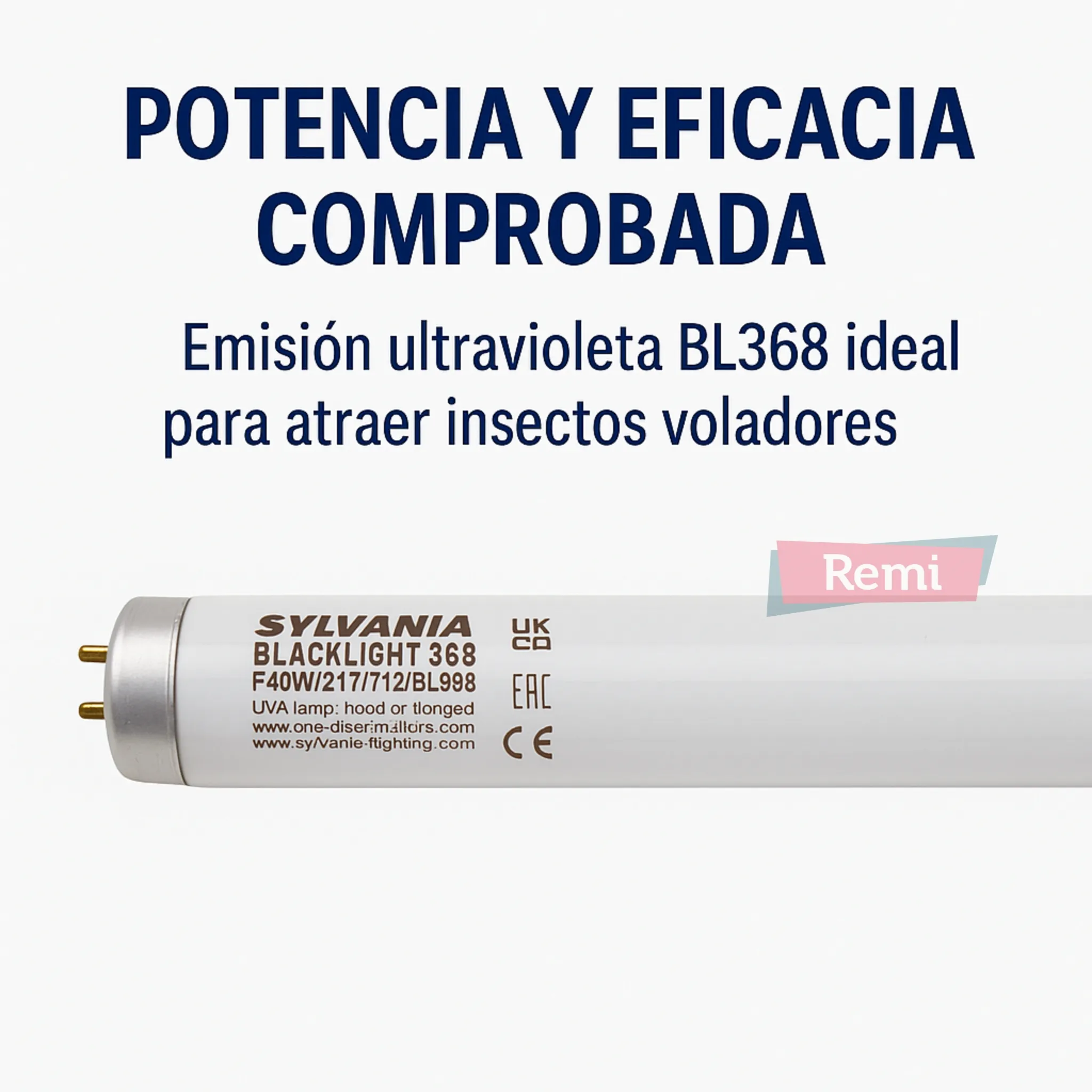 Tubo Inastillable Sylvania UV - 40W T12 BL368 - Image 3