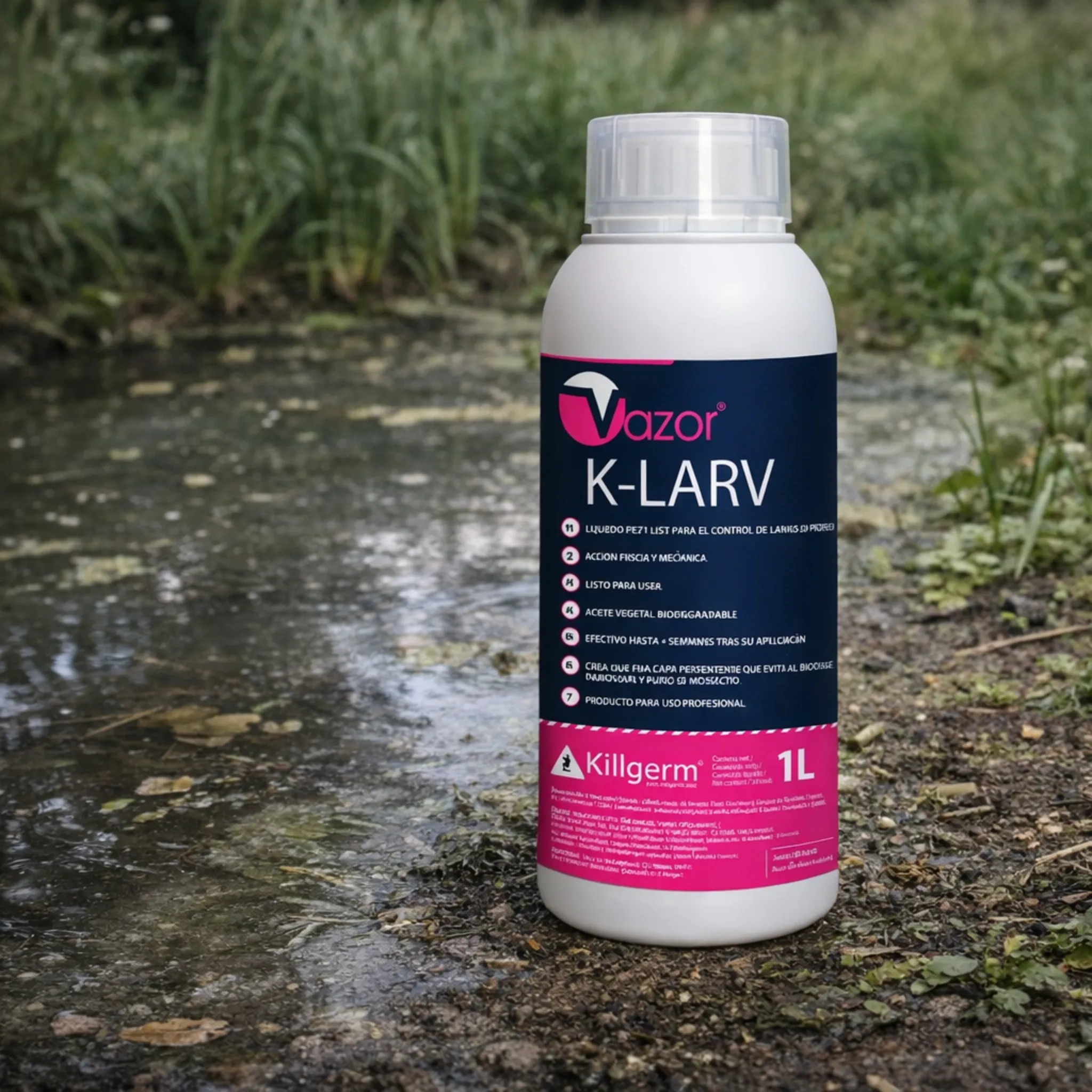 Larvicida mosquitos K-Larv 1 litro para aguas estancadas - Vazor - Image 2