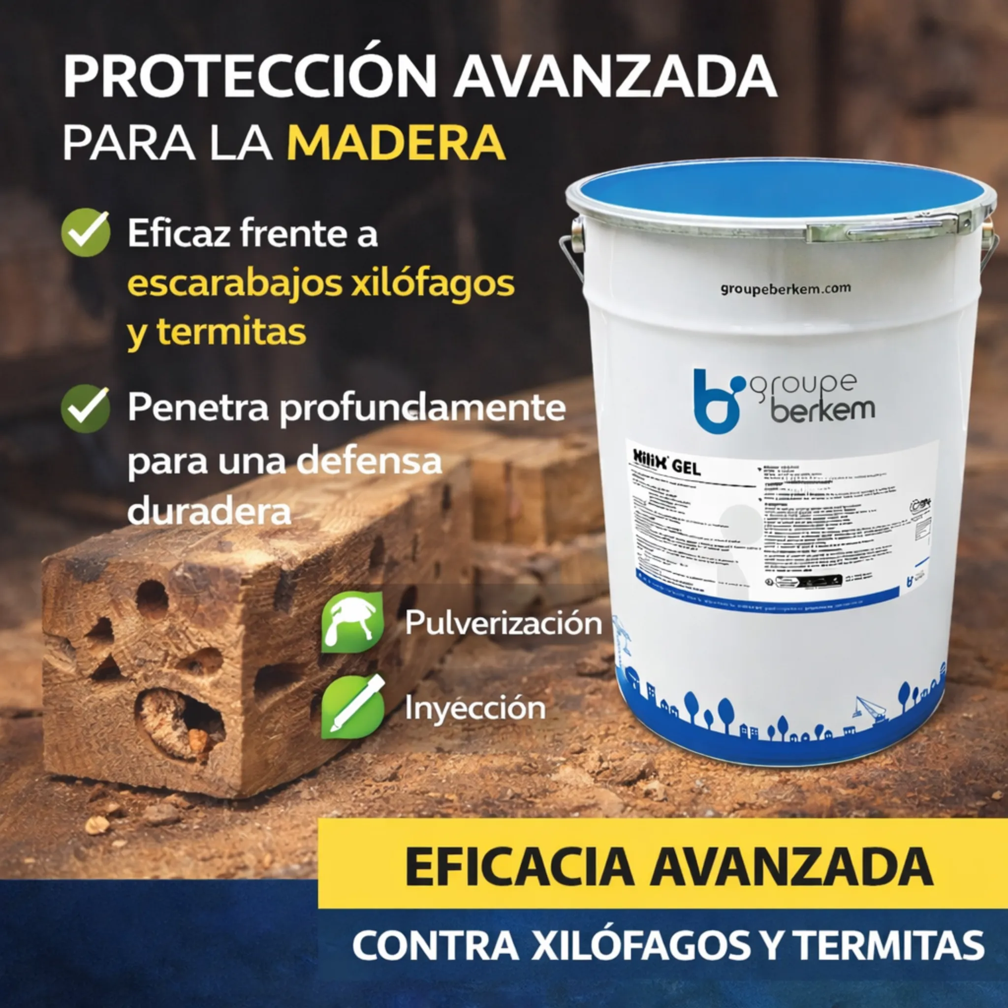 Protector madera contra carcoma y termitas - Xilix Gel 20 litros - Image 4