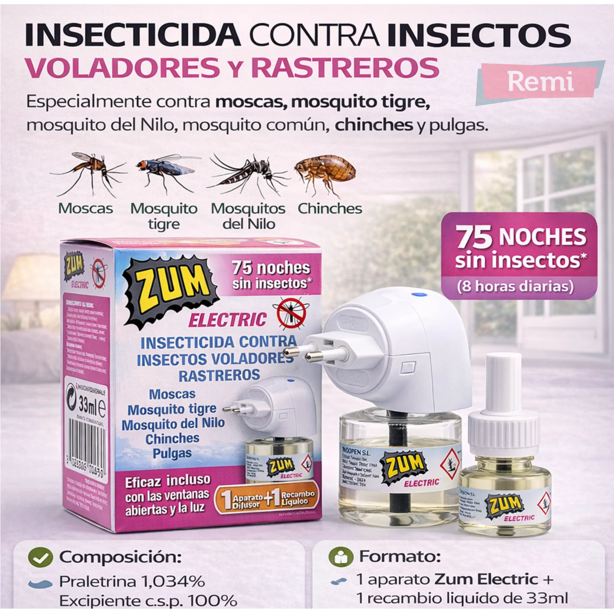 Insecticida eléctrico Zum Electric contra mosquitos - Image 3